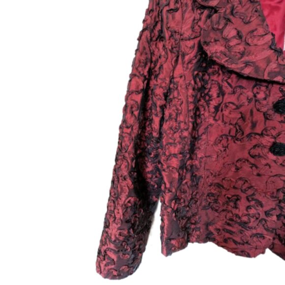 NWT Melanie Lyne Ribbon Embroidered Blazer Jacket Size 12 - Picture 5 of 7